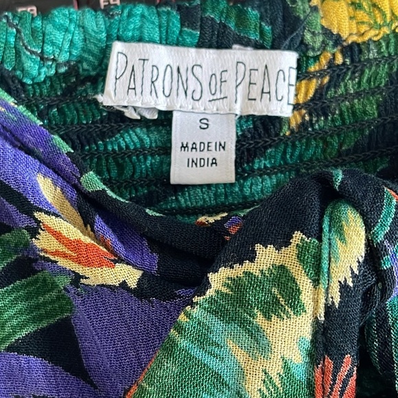 No.096 Partons of Peace Tropical Print Crop Top Tank - Picture 7 of 7